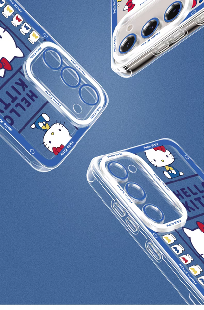 Japanese Cartoon Hello Kitty | Full Screen Vintage Kitty - Phone Case Samsung Galaxy S25 S24 S23 S22 S21 FE Ultra Edge