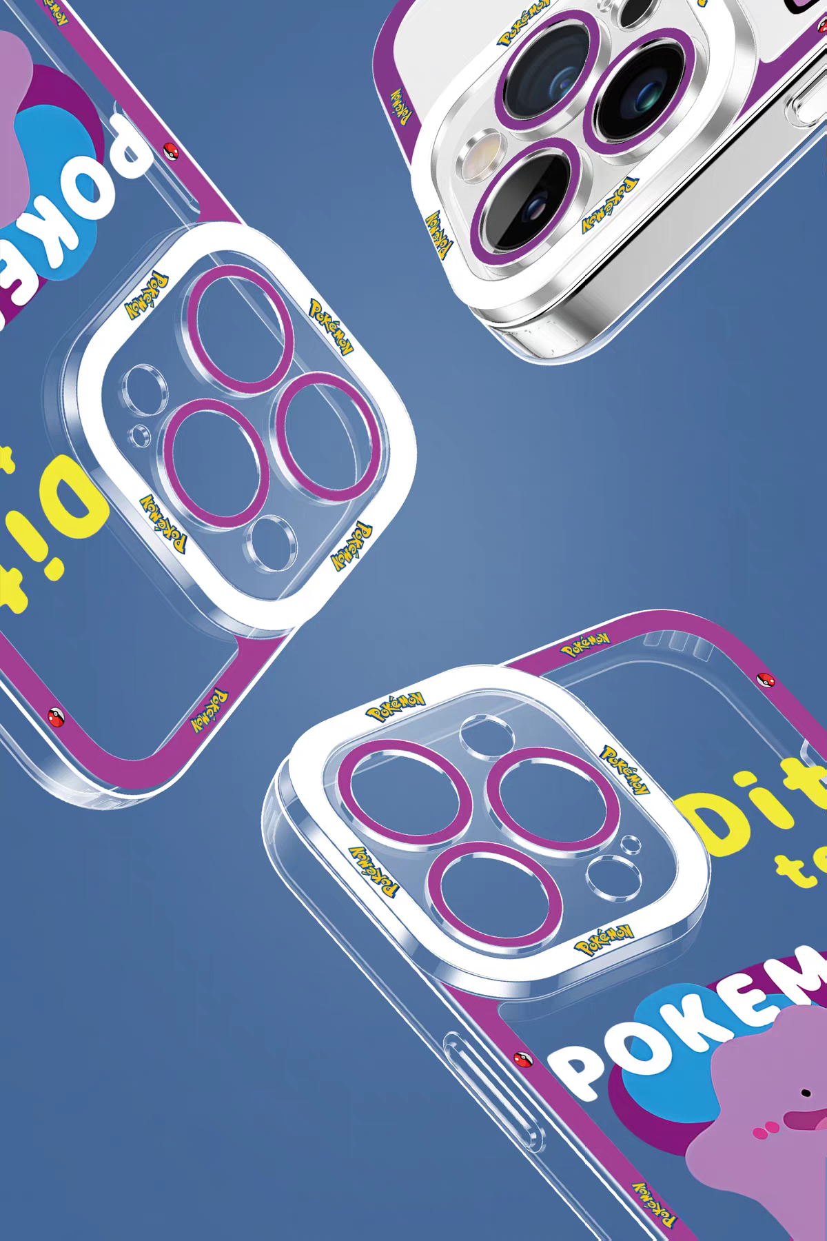 Japan Cartoon Pokemon | Ditto 8 Part1 Styles - iPhone Case PLUS SE2 XS XR X 11 12 13 14 15 16 16e 17 17e Pro Promax 12mini 13mini