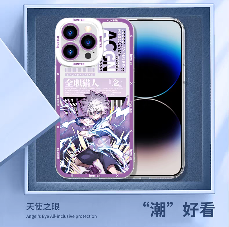 Japanese Anime Hunter X Hunter Anime Fighting Version | Gon Killua Kurapika Chrollo Leorio Matiy Hisoka Morow Meruem 8 Style - iPhone Case PLUS SE2 XS XR X 11 12 13 14 15 16 16e 17 17e Pro Promax 12mini 13mini
