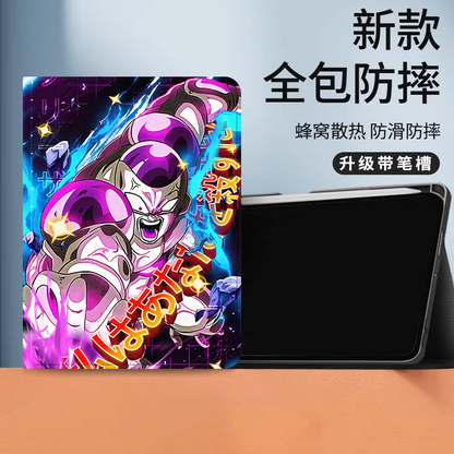 Japanese Anime Dragon Ball Anime Neon Style Protect Case with Pen Holder | Frieza - iPad Mini 4,5,6,7 / iPad Air / iPad Pro 2024 2022 2021 2020 2018