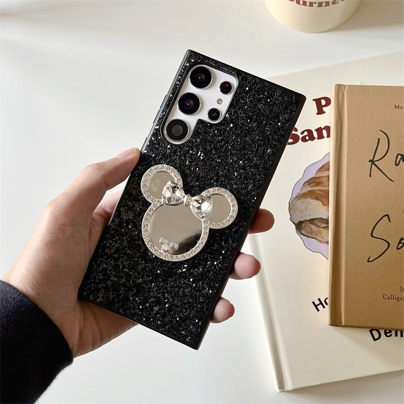 Japan Style | Minnie Mouse Bling Star with Mirror - Phone Case Samsung Galaxy S23 S22 S21 Plus Ultra
