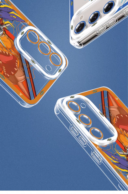 Japanese Cartoon Digimon Adventure Digital Monster Perfect Ultimate Version | Metal Greymon Were Garurumon Angemon Angewomon Zudomon Garudamon Kabuterimon Lillymon - Phone Case Samsung Galaxy S26 S25 S24 S23 S22 S21 FE Ultra Edge