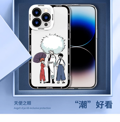 Japanese Anime Gintama Anime and Drawing Version | Part1 8 Styles Sakata Gintoki Kagura Elizabeth - iPhone Case PLUS SE2 XS XR X 11 12 13 14 15 16 16e 17 17e Pro Promax 12mini 13mini