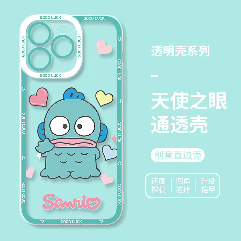 Japan Cartoon Hangyodon | Hi with Hearts - iPhone Case PLUS SE2 XS XR X 11 12 13 14 15 16 17 Pro Promax 12mini 13mini