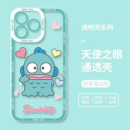 Japan Cartoon Hangyodon | Hi with Hearts - iPhone Case PLUS SE2 XS XR X 11 12 13 14 15 16 17 Pro Promax 12mini 13mini