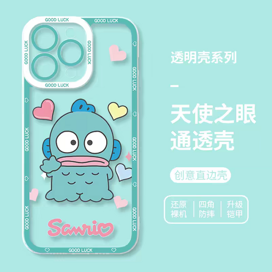 Japan Cartoon Hangyodon | Hi with Hearts - iPhone Case PLUS SE2 XS XR X 11 12 13 14 15 16 17 Pro Promax 12mini 13mini