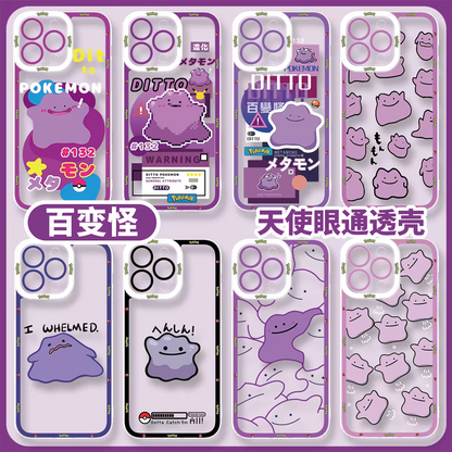 Japan Cartoon Pokemon | Ditto 8 Part1 Styles - iPhone Case PLUS SE2 XS XR X 11 12 13 14 15 16 16e 17 17e Pro Promax 12mini 13mini