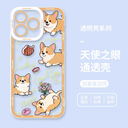 Japan Style Simple Cute Animals Style | Cats & Dogs Lucky Day 8 Styles - iPhone Case PLUS SE2 XS XR X 11 12 13 14 15 16 16e 17 17e Pro Promax 12mini 13mini