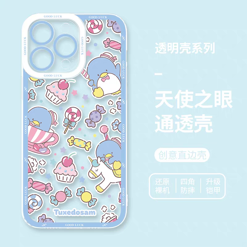 Japan Cartoon Sweets Pastel | Tuxedosam - iPhone Case 6 7 8 PLUS SE2 XS XR X 11 12 13 14 15 16 16e 17 Pro Promax 12mini 13mini