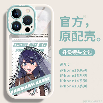 Japanese Cartoon Oshi no Ko Silicone Case | Colour Version 6 Styles - iPhone Case PLUS SE2 XS XR X 11 12 13 14 15 16 16e 17 17e Pro Promax 12mini 13mini