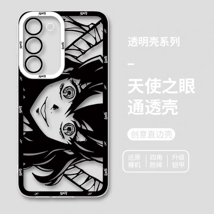 Japanese Anime Kimetsu no Yaiba Demon Slayer | White & Black Draft Style Inosuke - Phone Case Samsung Galaxy S25 S24 S23 S22 S21 FE Ultra Edge