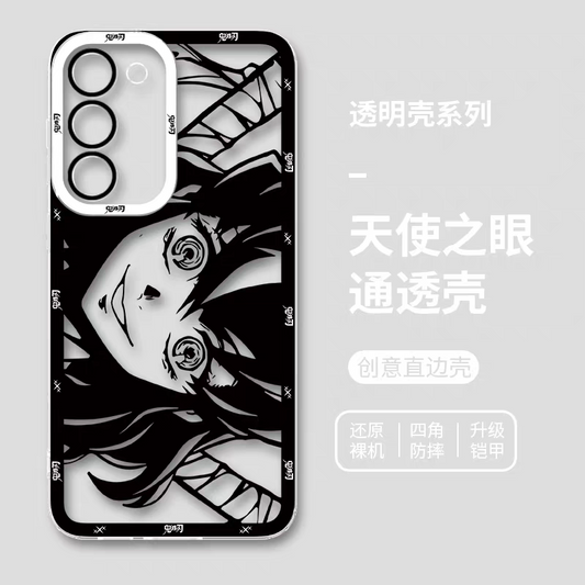 Japanese Anime Kimetsu no Yaiba Demon Slayer | White & Black Draft Style Inosuke - Phone Case Samsung Galaxy S25 S24 S23 S22 S21 FE Ultra Edge