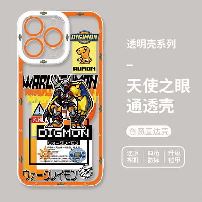Anime Digimon Digital Monster Pixel Game Version | War Greymon - iPhone Case 6 7 8 PLUS SE2 XS XR X 11 12 13 14 15 16 16e 17 Pro Promax 12mini 13mini