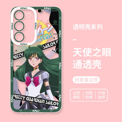 Japanese Cartoon Sailor Girl | Sailor Pluto - Sailormoon Phone Case Samsung Galaxy S25 S24 S23 S22 S21 FE Ultra Edge21 FE Ultra Edge