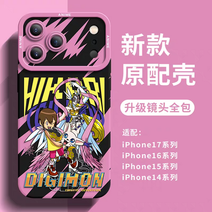 Japanese Cartoon Digimon Adventure Digital Monster Silicone Case | YAGAMI HIKARI X Tailmon - iPhone Case 6 7 8 PLUS SE2 XS XR X 11 12 13 14 15 16 16e 17 Pro Promax 12mini 13mini