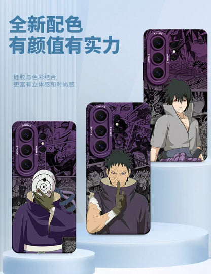 Japanese Cartoon Naruto Silicone Case Comic Anime Style | Kurama Naruto Sasuke Jiraiya Uchiha Obito Itachi Minato Namikaze Pain - Phone Case Samsung Galaxy S26 S25 S24 S23 S22 S21 FE Ultra Edge
