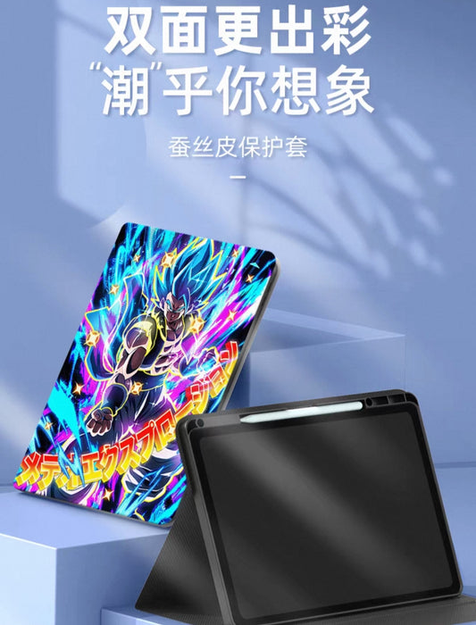 Japanese Anime Dragon Ball Anime Neon Style Protect Case with Pen Holder | Vegito Super Saiyan - iPad Mini 4,5,6,7 / iPad Air / iPad Pro 2024 2022 2021 2020 2018
