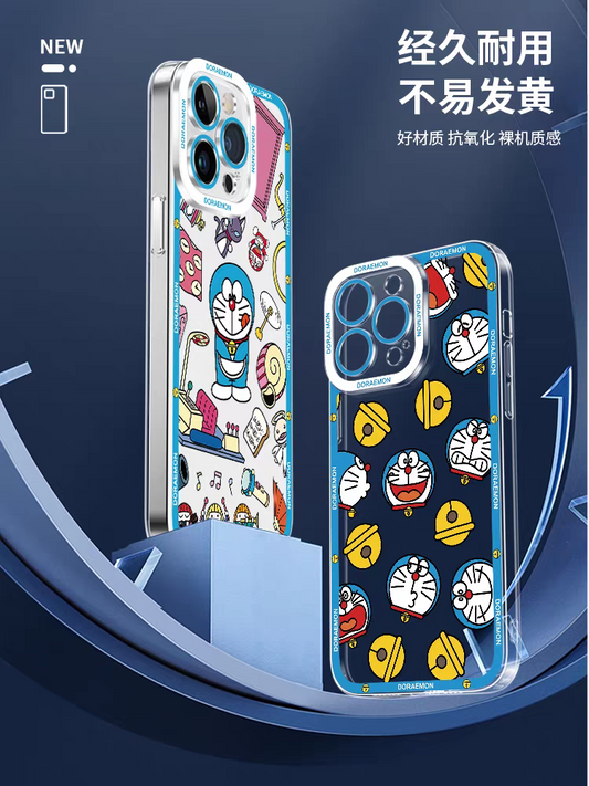 Japanese Cartoon Blue Robot Cat | Doraemon with Props - iPhone Case PLUS SE2 XS XR X 11 12 13 14 15 16 17 Pro Promax 12mini 13mini