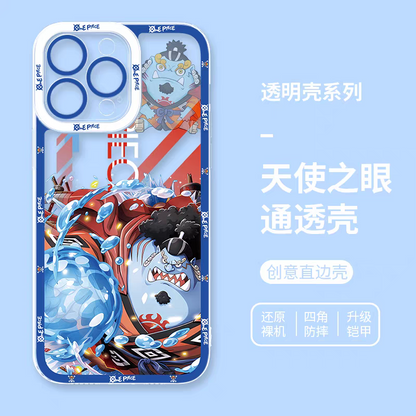 Japanese Cartoon One Piece | Jinbe Fighting - Phone Case Samsung Galaxy S25 S24 S23 S22 S21 FE Ultra Edge- iPhone Case PLUS SE2 XS XR X 11 12 13 14 15 16 17 Pro Promax 12mini 13mini