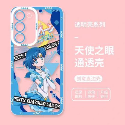 Japanese Cartoon Sailor Girl | Sailor Mercury - Sailormoon Phone Case Samsung Galaxy S25 S24 S23 S22 S21 FE Ultra Edge21 FE Ultra Edge