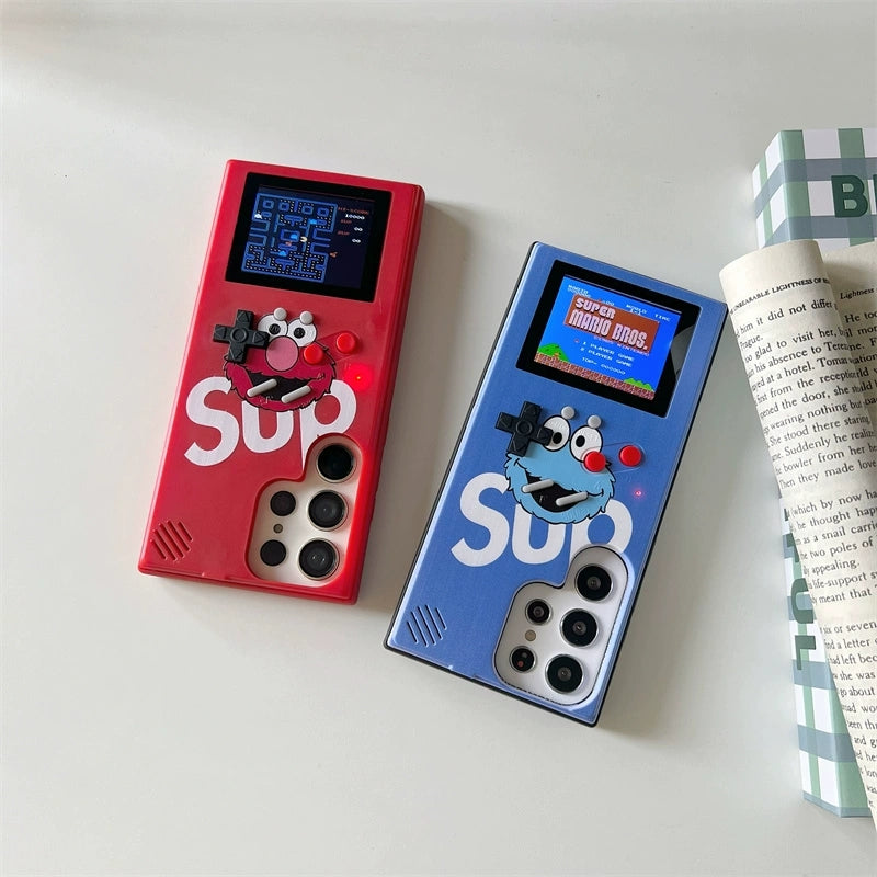 Cute Cartoon Game Consoles Phone Case | Red Blue Monster - Phone Case Samsung Galaxy S23 S22 S21 Ultra KawaiiGiftLand