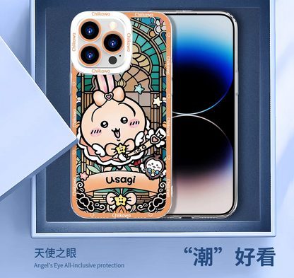 Japanese Cartoon Chiikawa Cafe Waiter | Hachiware - iPhone Case 6 7 8 PLUS SE2 XS XR X 11 12 13 14 15 16 16e 17 Pro Promax 12mini 13mini