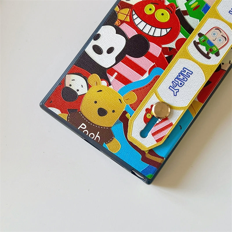 Full of Cartoon with Phone Bar Handle and Stand | Mouse Pooh Toy Story and Their Friends - Phone Case Samsung Galaxy S23 S22 S21 Plus Ultra KawaiiGiftLand