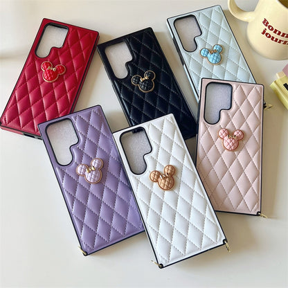 Japan Vintage Style | Minnie Mouse Purple Pink Black White Red Blue - Phone Case Samsung Galaxy S23 S22 S21 Plus Ultra
