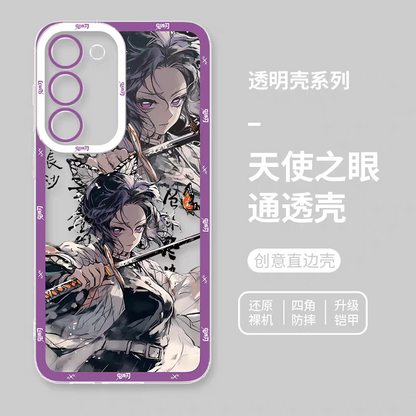 Japanese Anime Kimetsu no Yaiba Demon Slayer Fighting Style | Kocho Shinobu - Phone Case Samsung Galaxy S25 S24 S23 S22 S21 FE Ultra Edge21 FE Ultra Edge
