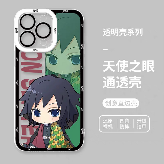 Japanese Anime Kimetsu no Yaiba Demon Slayer | Cute Style Giyuu Tomioka - iPhone Case 6 7 8 PLUS SE2 XS XR X 11 12 13 14 15 16 16e Pro Promax 12mini 13mini