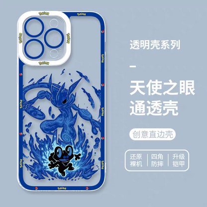 Japan Cartoon Pokemon Evolution Soul Version | Froakie Greninja - iPhone Case 6 7 8 PLUS SE2 XS XR X 11 12 13 14 15 16 16e Pro Promax 12mini 13mini