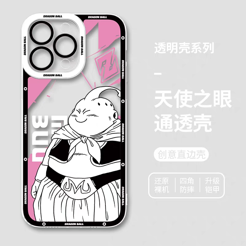 Japanese Anime Dragon Ball Comic Colour Background Version | Son Goku Vegeta Son Gohan Trunks Majin Buu Black Frieza Android 17 8 Styles - iPhone Case PLUS SE2 XS XR X 11 12 13 14 15 16 16e 17 17e Pro Promax 12mini 13mini