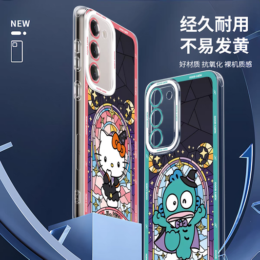 Japan Cartoon Halloween Glass Window Version | Hello Kitty - Phone Case Samsung Galaxy S25 S24 S23 S22 S21 FE Ultra Edge