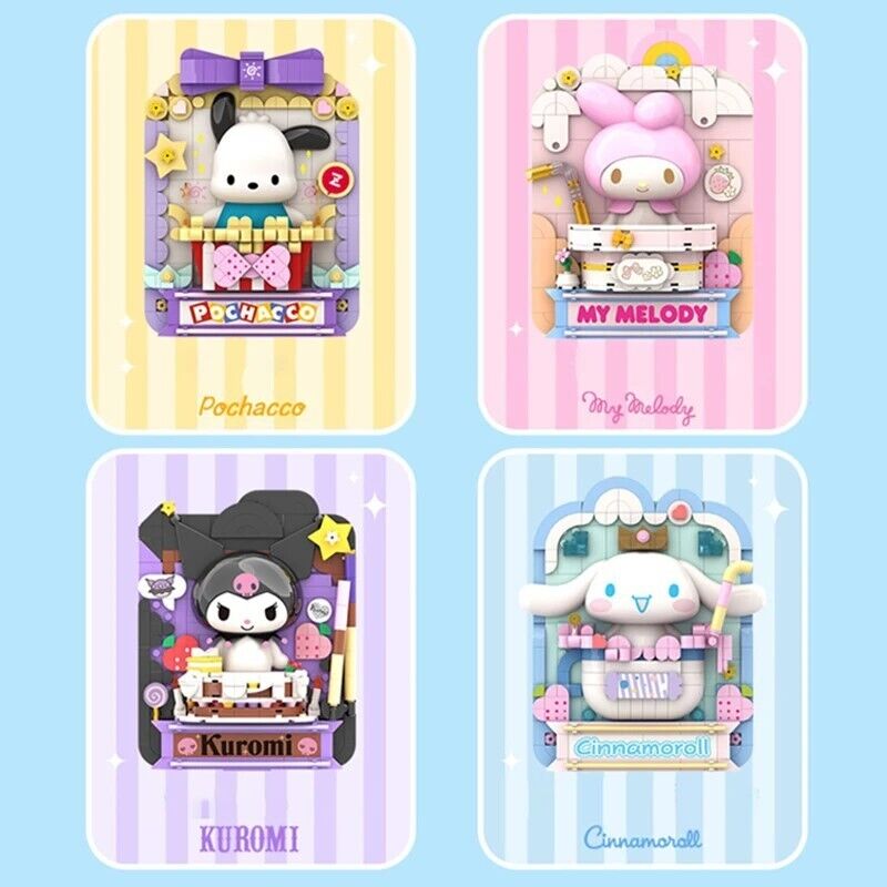 Sanrio Dessert Bar My Melody Wall Hanging Building Blocks Toy Collections