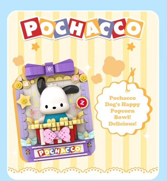 Sanrio Dessert Bar Pochacco Wall Hanging Building Blocks Toy Collections