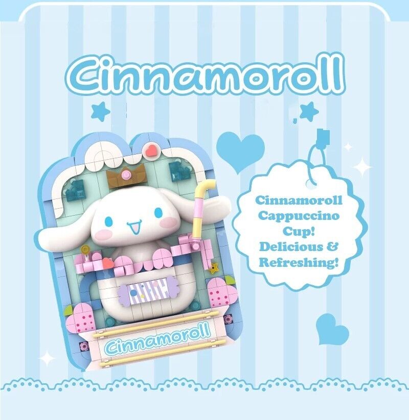 Sanrio Dessert Bar Cinnamoroll Wall Hanging Building Blocks Toy Collections
