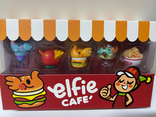 Unbox Elfie s Café Baby Elephant Set Cute Character Figure Limited Model Toy