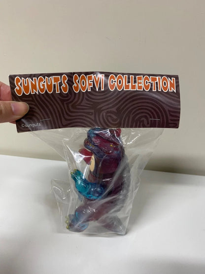 Japan Sunguts Dinosaur Man Red Blue Translucent Limited Edition Retired Rare