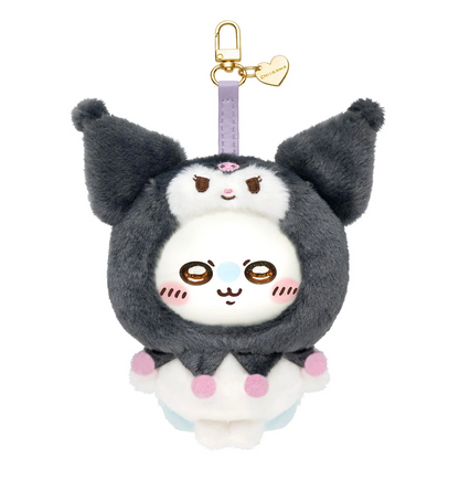 [Pre-order] Japan ChiiKawa Kiramekko Crossover Sanrio Series | ChiiKawa Hachiware Usagi Momonga Kurimanju Crab Cute Plush Doll with Plastic Face Keychain - Kawaii items Room Decoration Doll