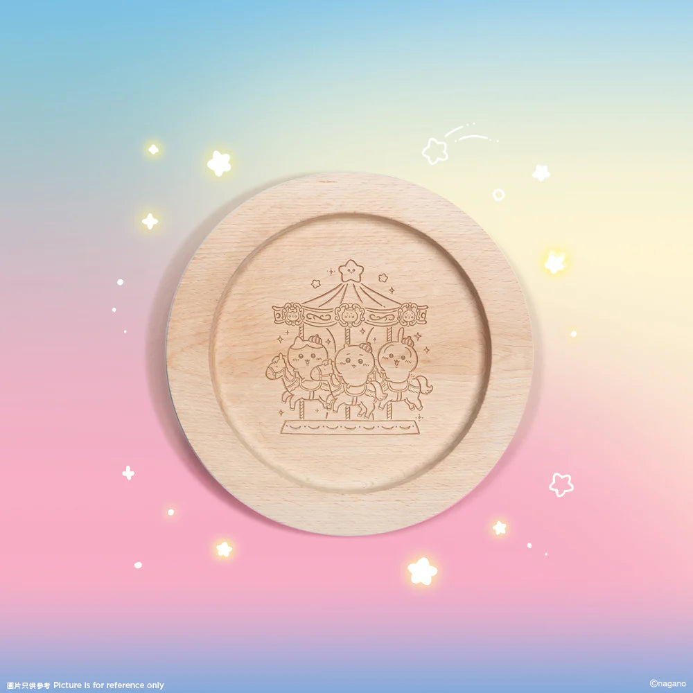 [Per-order] ChiiKawa ChiiKawa Go Round Limited Series | ChiiKawa Hachiware Usagi Cute Wooden Plate - Kawaii items Room Decoration