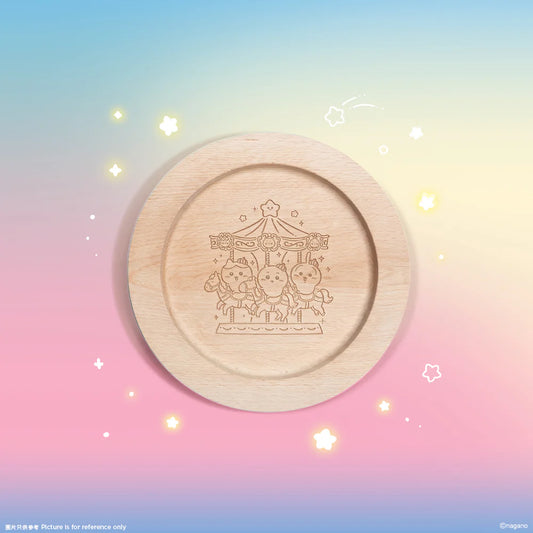 [Per-order] ChiiKawa ChiiKawa Go Round Limited Series | ChiiKawa Hachiware Usagi Cute Wooden Plate - Kawaii items Room Decoration