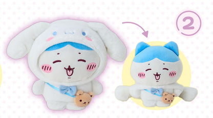 [Pre-Order] Japan ChiiKawa X Sanrio Series 4 | ChiiKawa Hachiware Usagi Momonga Crab Crossover Sanrio Characters Costume Plush Doll - Kawaii items Room Decoration doll - KawaiiGiftLand