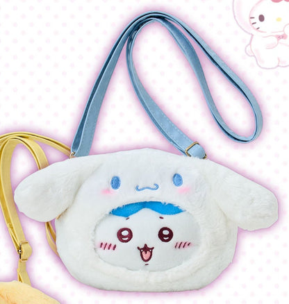 [Pre-Order] Japan ChiiKawa X Sanrio Series 4 | ChiiKawa Hachiware Usagi Momonga Crab Crossover Sanrio Characters Costume Cute Icon Crossbody Bag - Kawaii items Room Decoration - KawaiiGiftLand