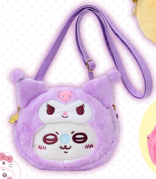 [Pre-Order] Japan ChiiKawa X Sanrio Series 4 | ChiiKawa Hachiware Usagi Momonga Crab Crossover Sanrio Characters Costume Cute Icon Crossbody Bag - Kawaii items Room Decoration - KawaiiGiftLand