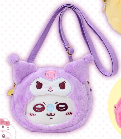 [Pre-Order] Japan ChiiKawa X Sanrio Series 4 | ChiiKawa Hachiware Usagi Momonga Crab Crossover Sanrio Characters Costume Cute Icon Crossbody Bag - Kawaii items Room Decoration - KawaiiGiftLand