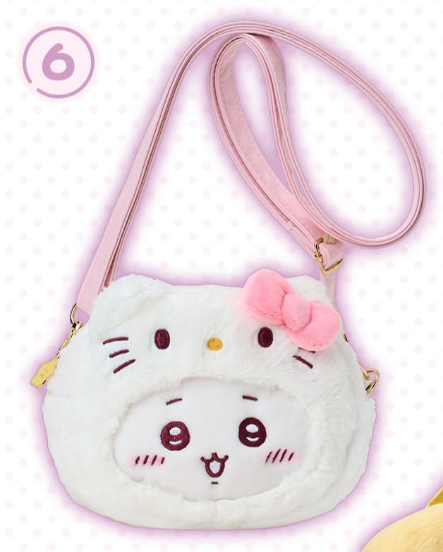[Pre-Order] Japan ChiiKawa X Sanrio Series 4 | ChiiKawa Hachiware Usagi Momonga Crab Crossover Sanrio Characters Costume Cute Icon Crossbody Bag - Kawaii items Room Decoration - KawaiiGiftLand