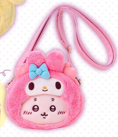 [Pre-Order] Japan ChiiKawa X Sanrio Series 4 | ChiiKawa Hachiware Usagi Momonga Crab Crossover Sanrio Characters Costume Cute Icon Crossbody Bag - Kawaii items Room Decoration - KawaiiGiftLand