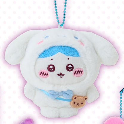 [Pre-Order] Japan ChiiKawa X Sanrio Series 4 | ChiiKawa Hachiware Usagi Momonga Crab Crossover Sanrio Characters Costume Mini Plush Doll Keychain - Kawaii items Room Decoration doll - KawaiiGiftLand