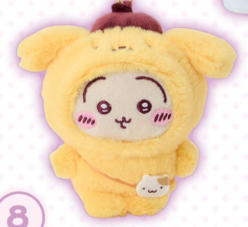 [Pre-Order] Japan ChiiKawa X Sanrio Series 4 | ChiiKawa Hachiware Usagi Momonga Crab Crossover Sanrio Characters Costume Mini Plush Doll Keychain - Kawaii items Room Decoration doll - KawaiiGiftLand