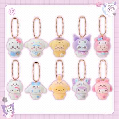 [Pre-Order] Japan ChiiKawa X Sanrio Series 4 | ChiiKawa Hachiware Usagi Momonga Crab Crossover Sanrio Characters Costume Cute Plush Plastic Mini Figure Keychain Mystery Blind Box - Kawaii items Room Decoration - KawaiiGiftLand